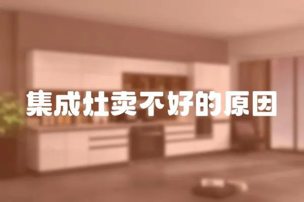 集成灶賣不好的原因