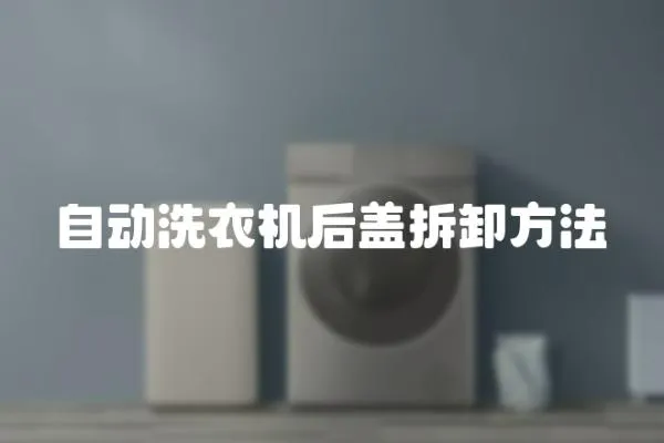 自動洗衣機后蓋拆卸方法