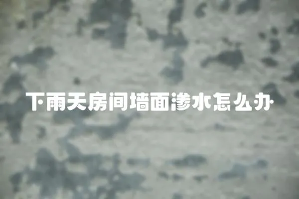 下雨天房間墻面滲水怎么辦