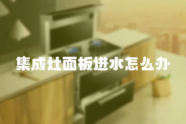 集成灶面板進水怎么辦