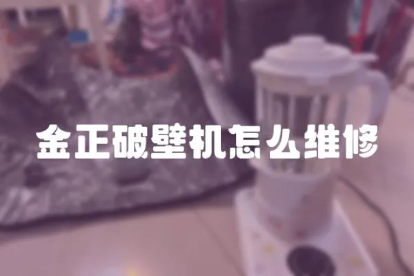 金正破壁機怎么維修