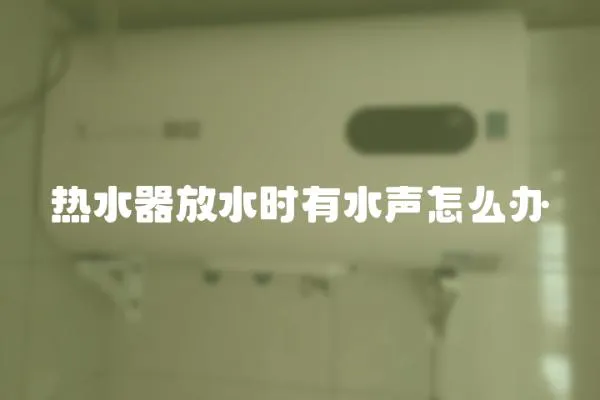 熱水器放水時(shí)有水聲怎么辦