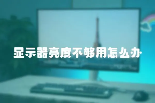 顯示器亮度不夠用怎么辦