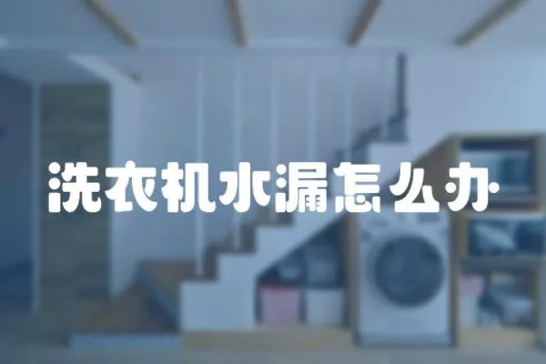 洗衣機水漏怎么辦