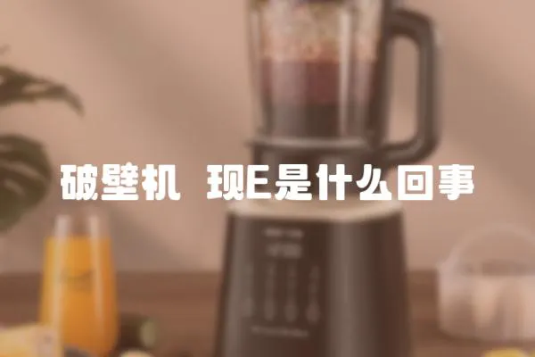 破壁机岀现E是什么回事