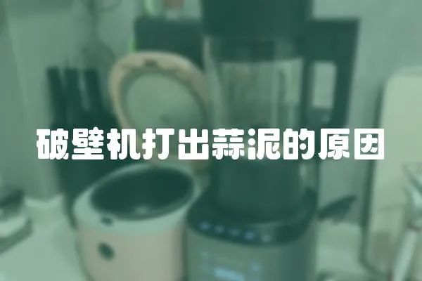 破壁機打出蒜泥的原因