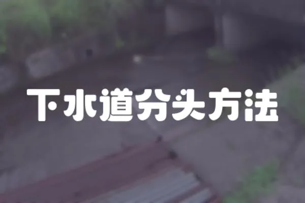 下水道分頭方法