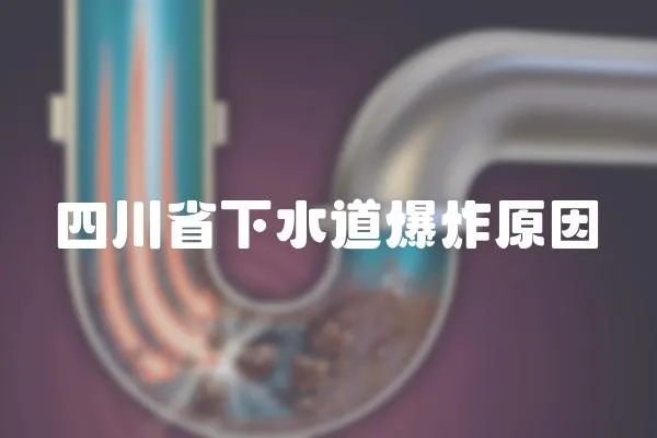 四川省下水道爆炸原因