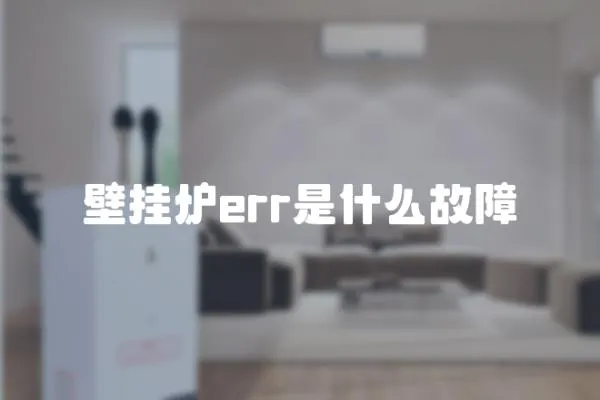 壁挂炉err是什么故障