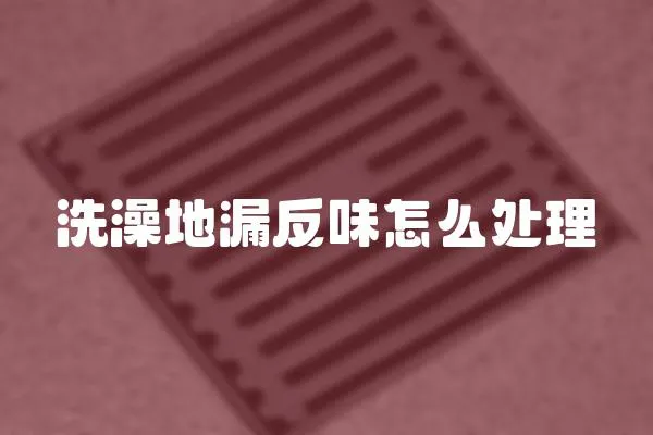 洗澡地漏反味怎么處理