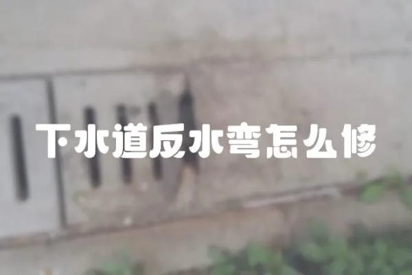 下水道反水彎怎么修