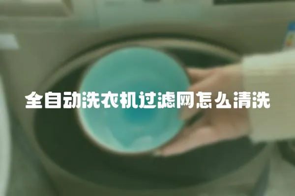 全自動洗衣機過濾網怎么清洗