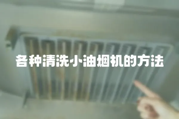 各種清洗小油煙機的方法
