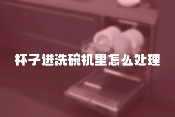 杯子進洗碗機里怎么處理