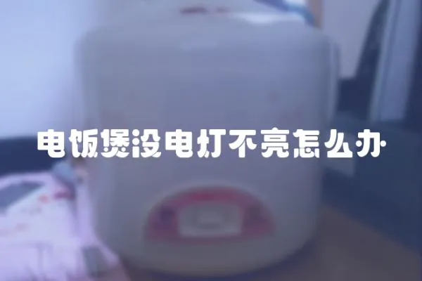 電飯煲沒電燈不亮怎么辦