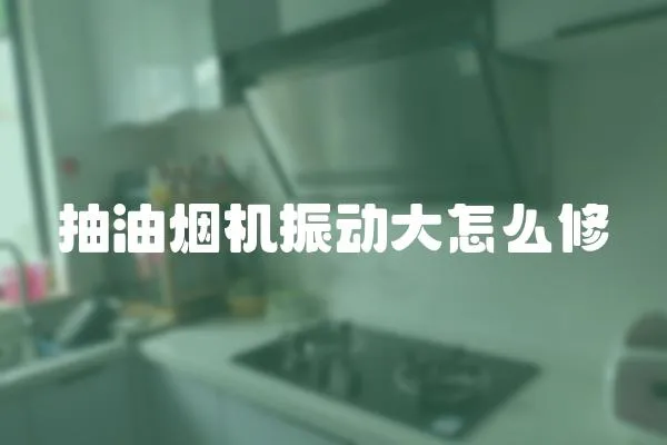 抽油煙機振動大怎么修