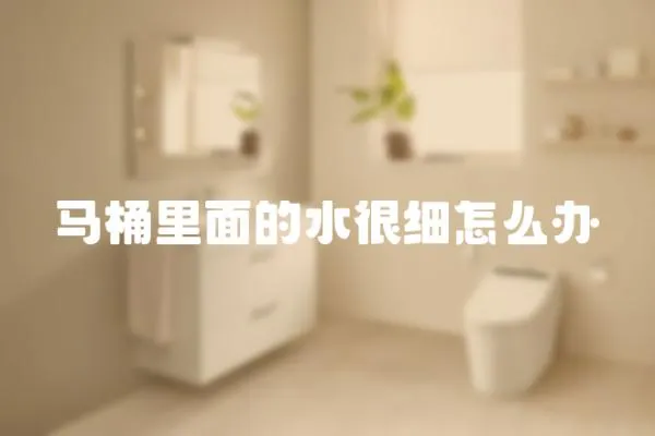 馬桶里面的水很細怎么辦