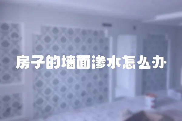 房子的墻面滲水怎么辦