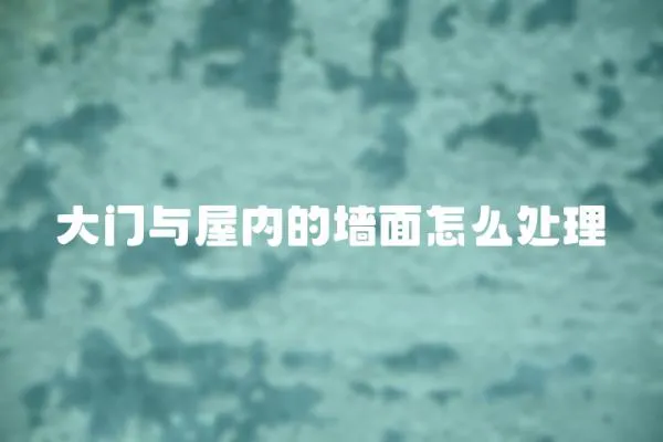 大門與屋內的墻面怎么處理