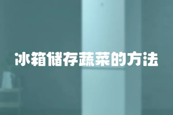 冰箱儲存蔬菜的方法