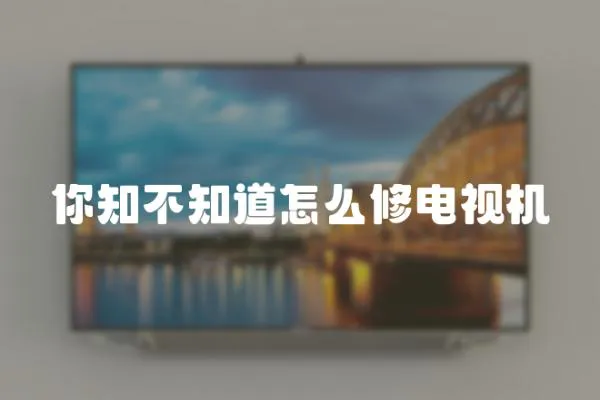 你知不知道怎么修電視機