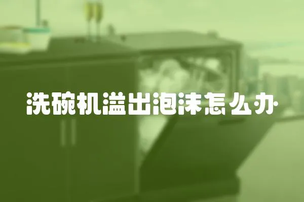 洗碗機(jī)溢出泡沫怎么辦