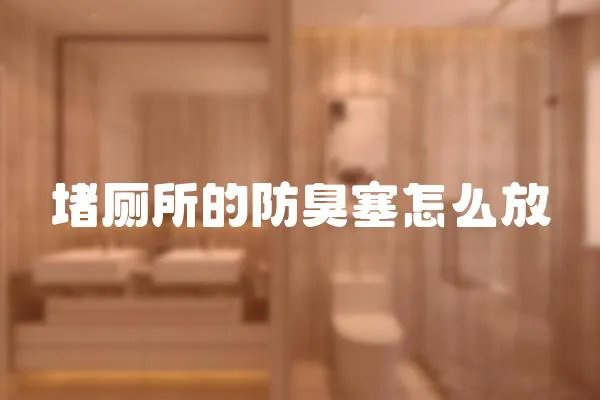 堵廁所的防臭塞怎么放