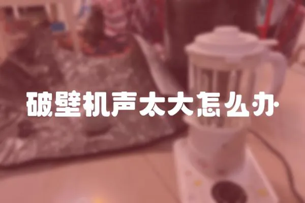 破壁機聲太大怎么辦