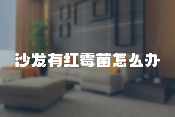 沙發有紅霉菌怎么辦