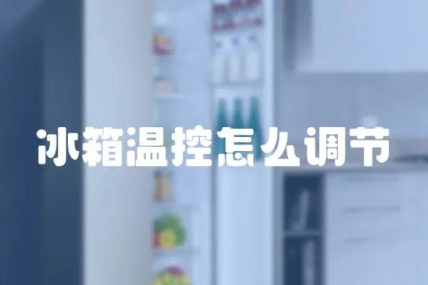 冰箱溫控怎么調節