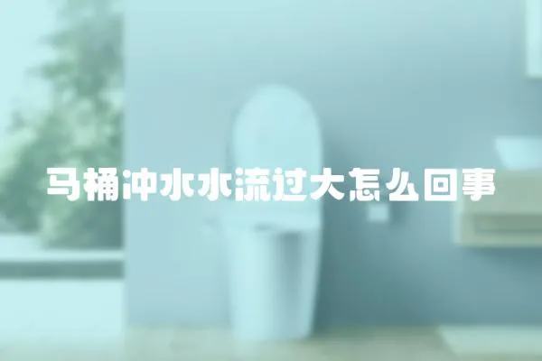 馬桶沖水水流過大怎么回事