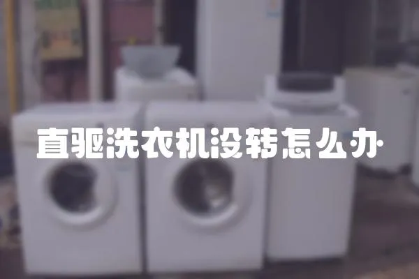 直驅洗衣機沒轉怎么辦