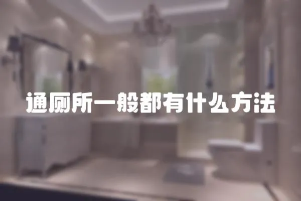 通廁所一般都有什么方法