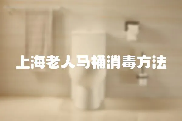 上海老人馬桶消毒方法