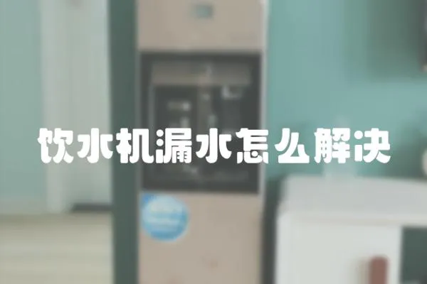 飲水機漏水怎么解決