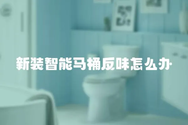新裝智能馬桶反味怎么辦