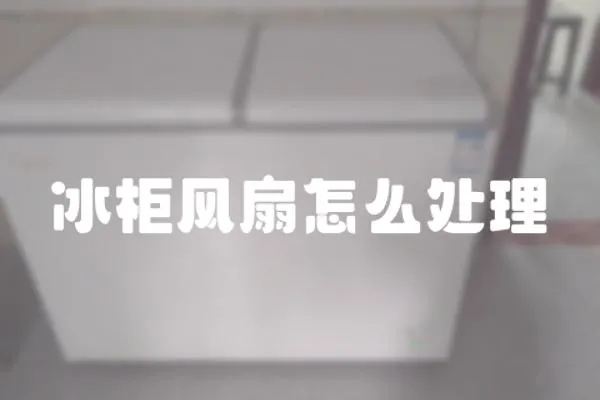 冰柜風扇怎么處理