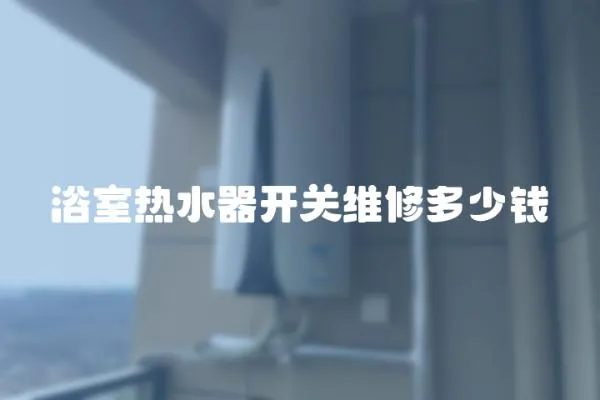 浴室熱水器開關維修多少錢