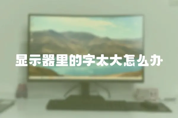 顯示器里的字太大怎么辦