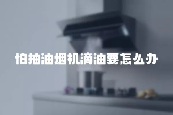怕抽油煙機滴油要怎么辦