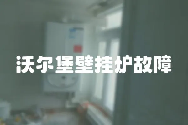 沃爾堡壁掛爐故障