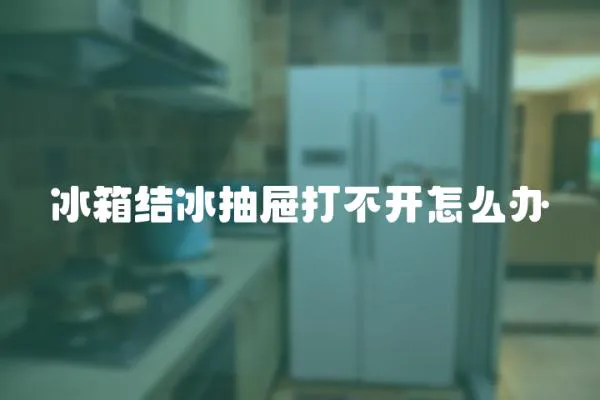 冰箱結(jié)冰抽屜打不開(kāi)怎么辦