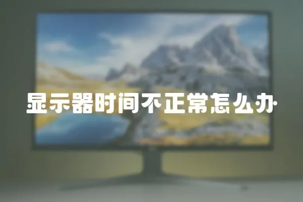 顯示器時間不正常怎么辦