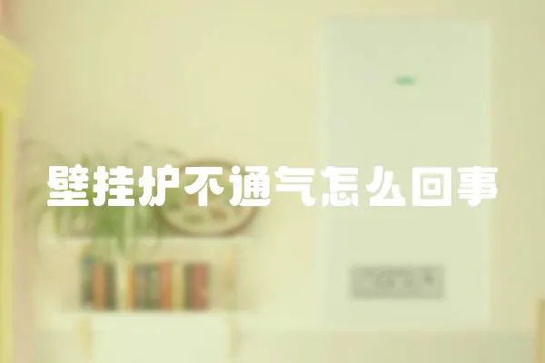 壁掛爐不通氣怎么回事