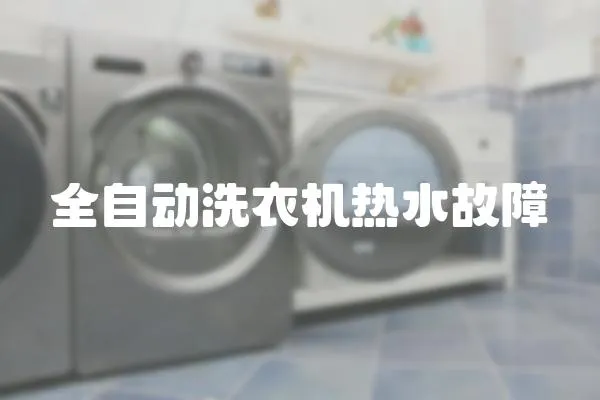 全自動洗衣機熱水故障