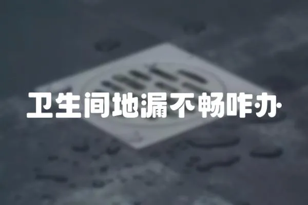 衛生間地漏不暢咋辦