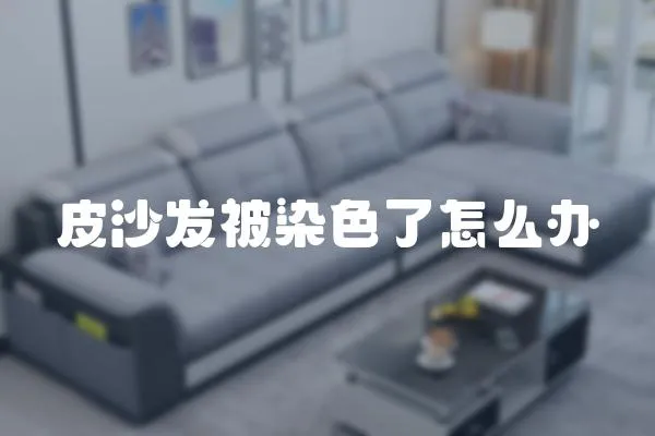 皮沙發被染色了怎么辦