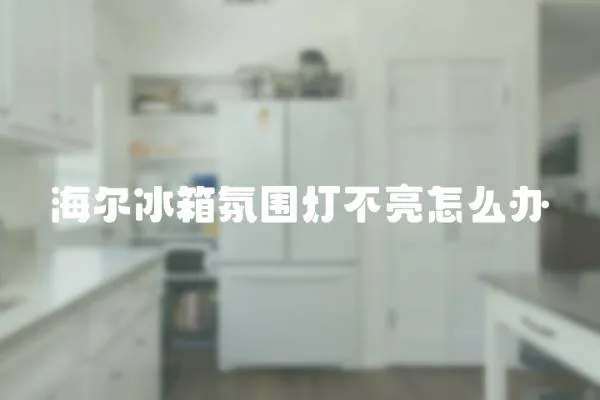 海爾冰箱氛圍燈不亮怎么辦