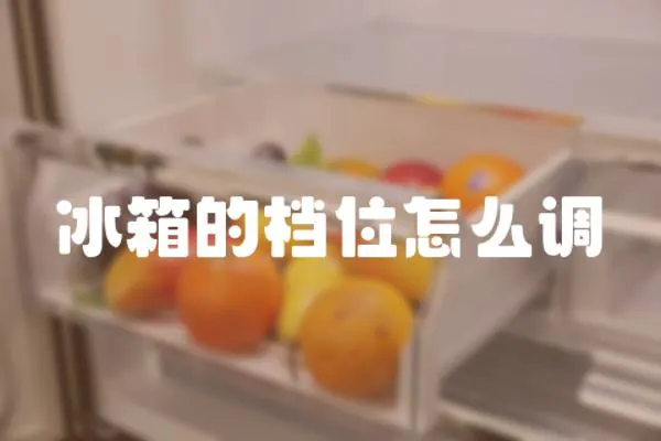 冰箱的檔位怎么調