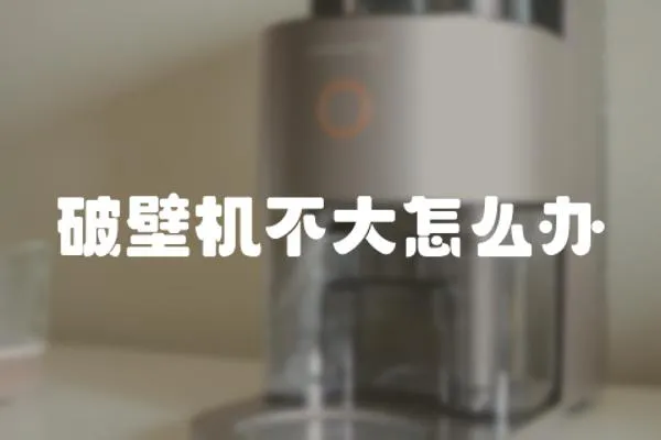 破壁機不大怎么辦